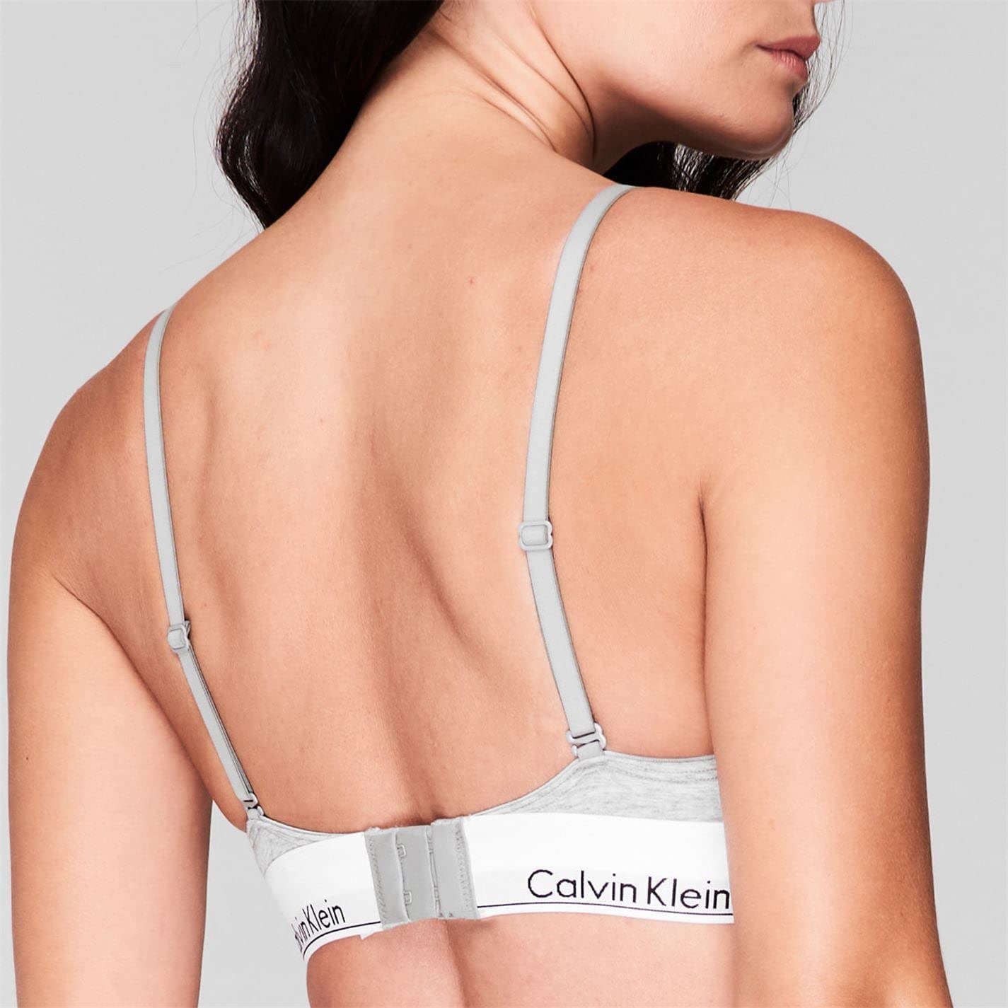 Calvin Klein Women's Triangle Bikini Top Triangle Rp Logo Waistband
