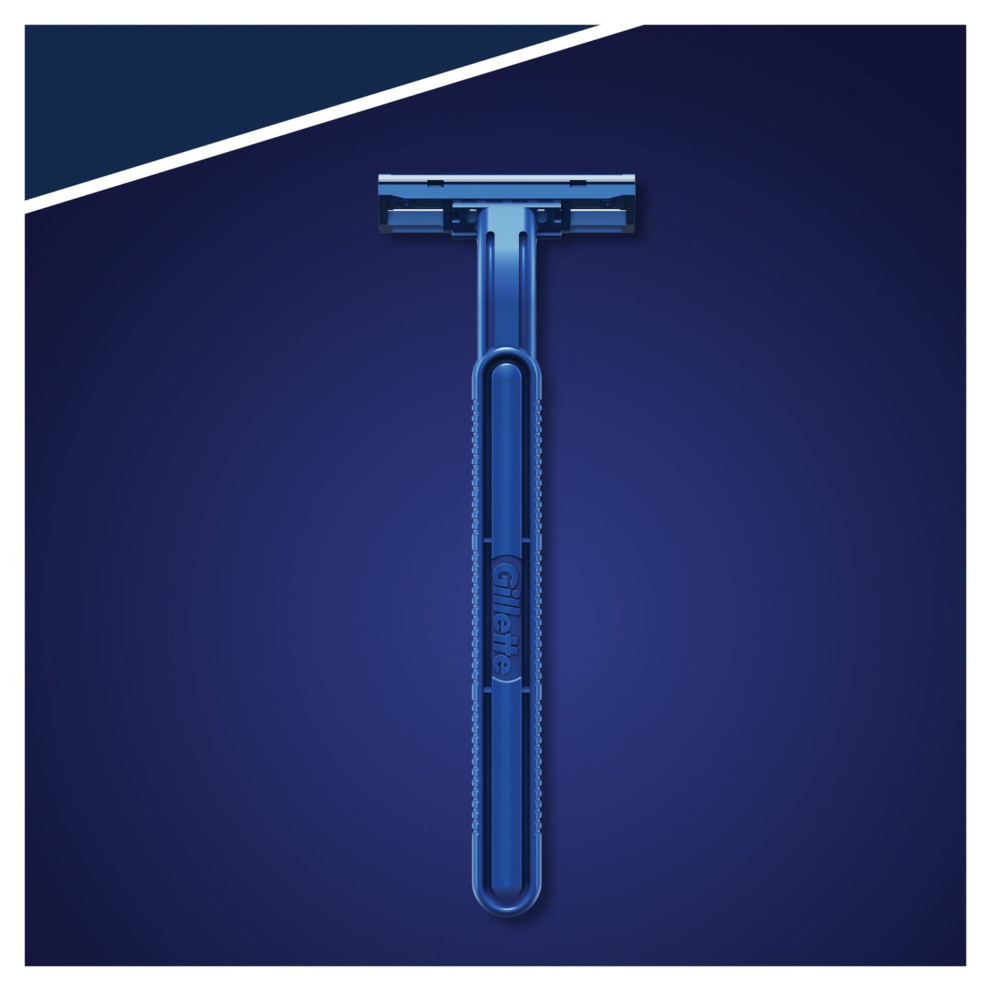 Gillette Blue3 Simple Men's Disposable Razor, 8 Razors with Triple Blade, Wet Razor with Fixed Blade Head, Moisture Strips