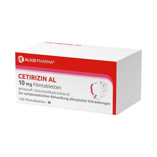 ALIUD PHARMA Cetirizine AL 10 mg, 50 tablets: anti-allergic agent for symptomatic treatment of allergic rhinitis