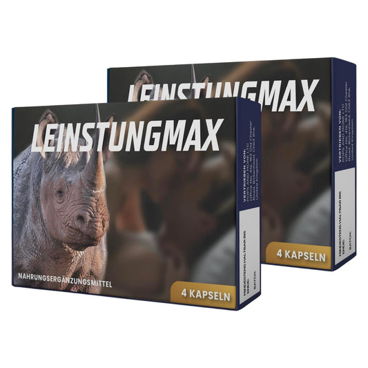 LEINSTUNGMAX Extra starke Stärkungskapseln für aktive Männer. 4 Kapseln hochdosierter reiner Ginseng-Extrakt zur sofortigen Unterstützung leidenschaftlicher Momente des Mannes | 100% natürlich