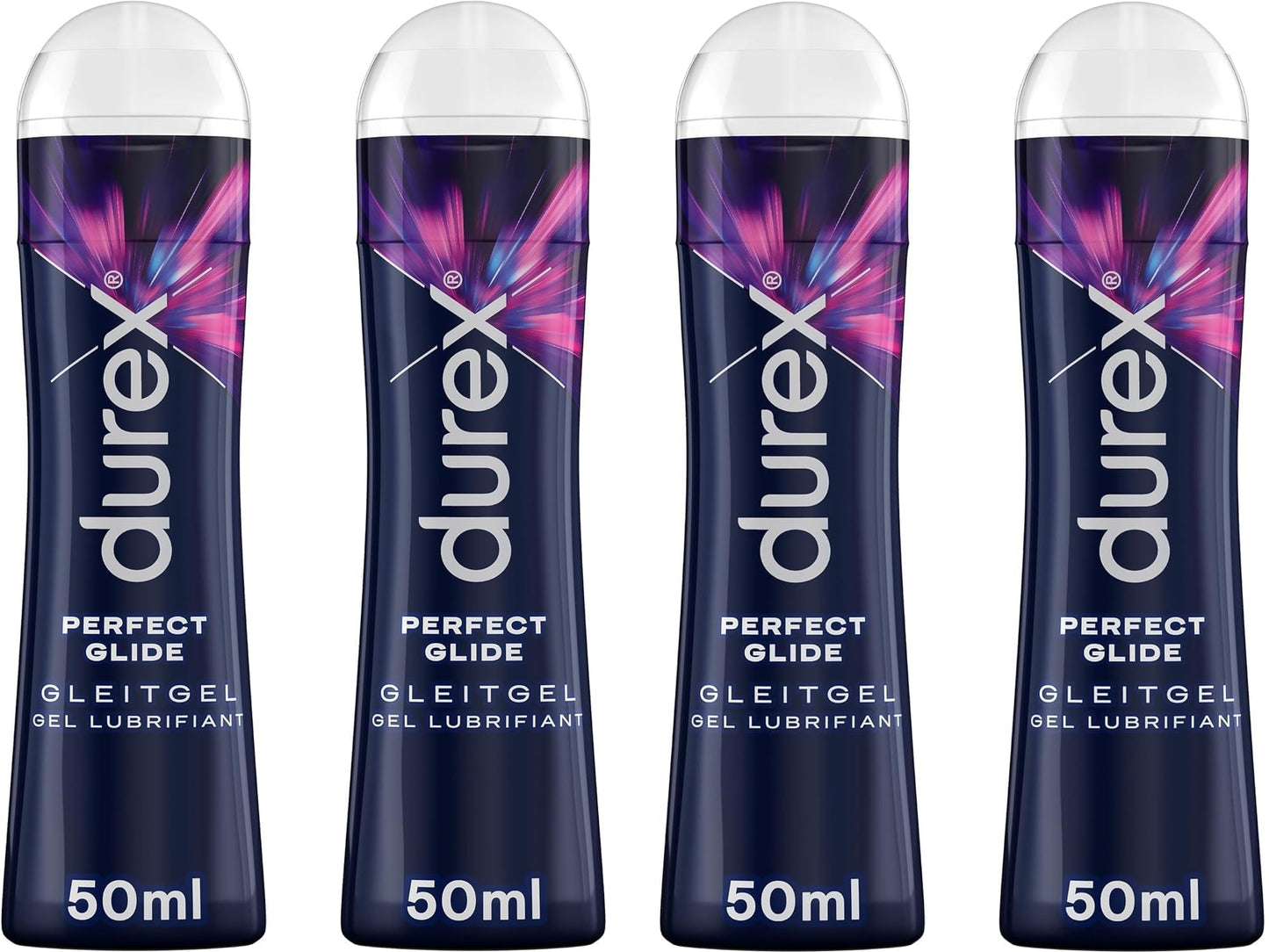 Durex Perfect Glide Lubricant, Silicone-Based Gel, Long-Lasting, Ideal for Anal Sex, 2 x 100 ml
