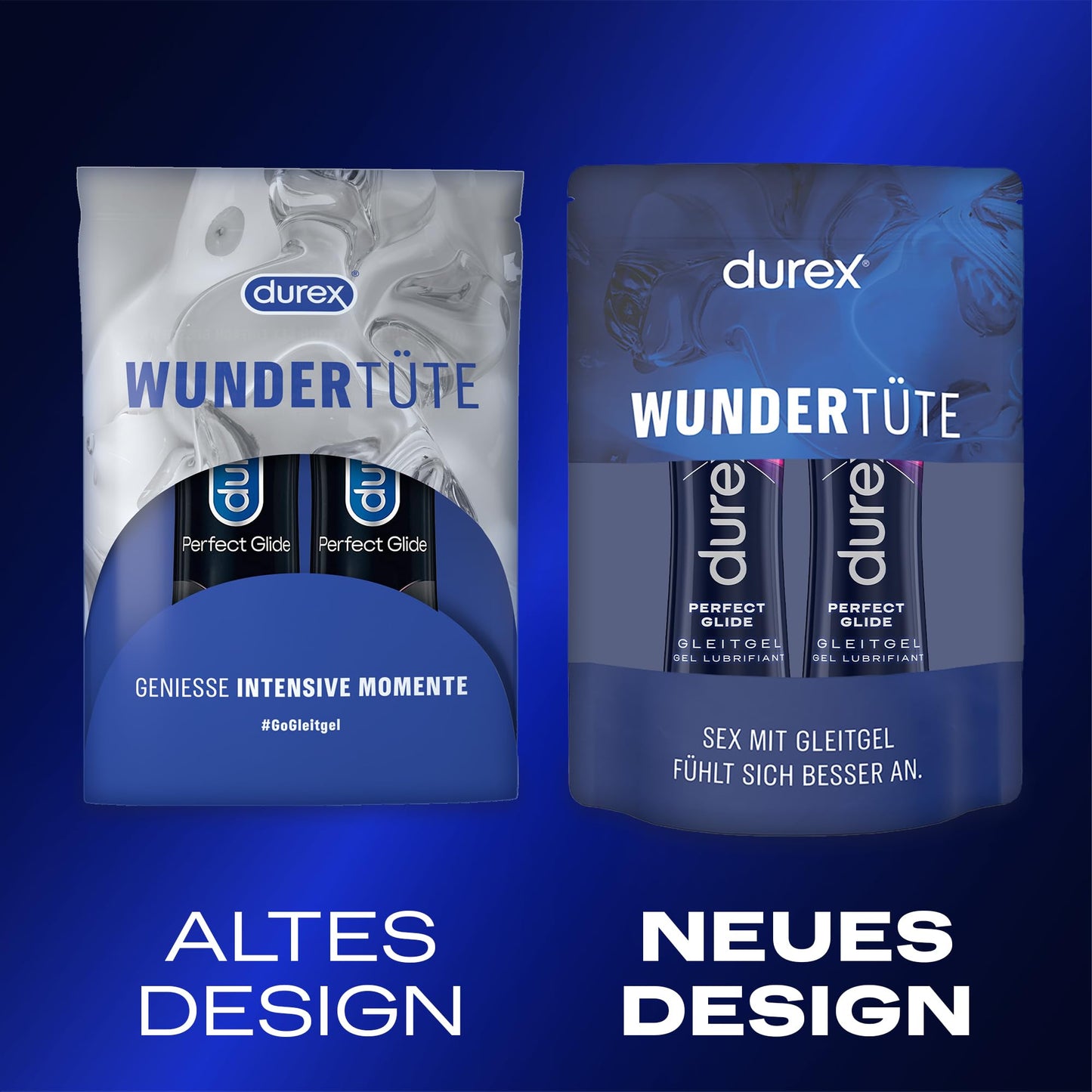 Durex Perfect Glide Lubricant, Silicone-Based Gel, Long-Lasting, Ideal for Anal Sex, 2 x 100 ml