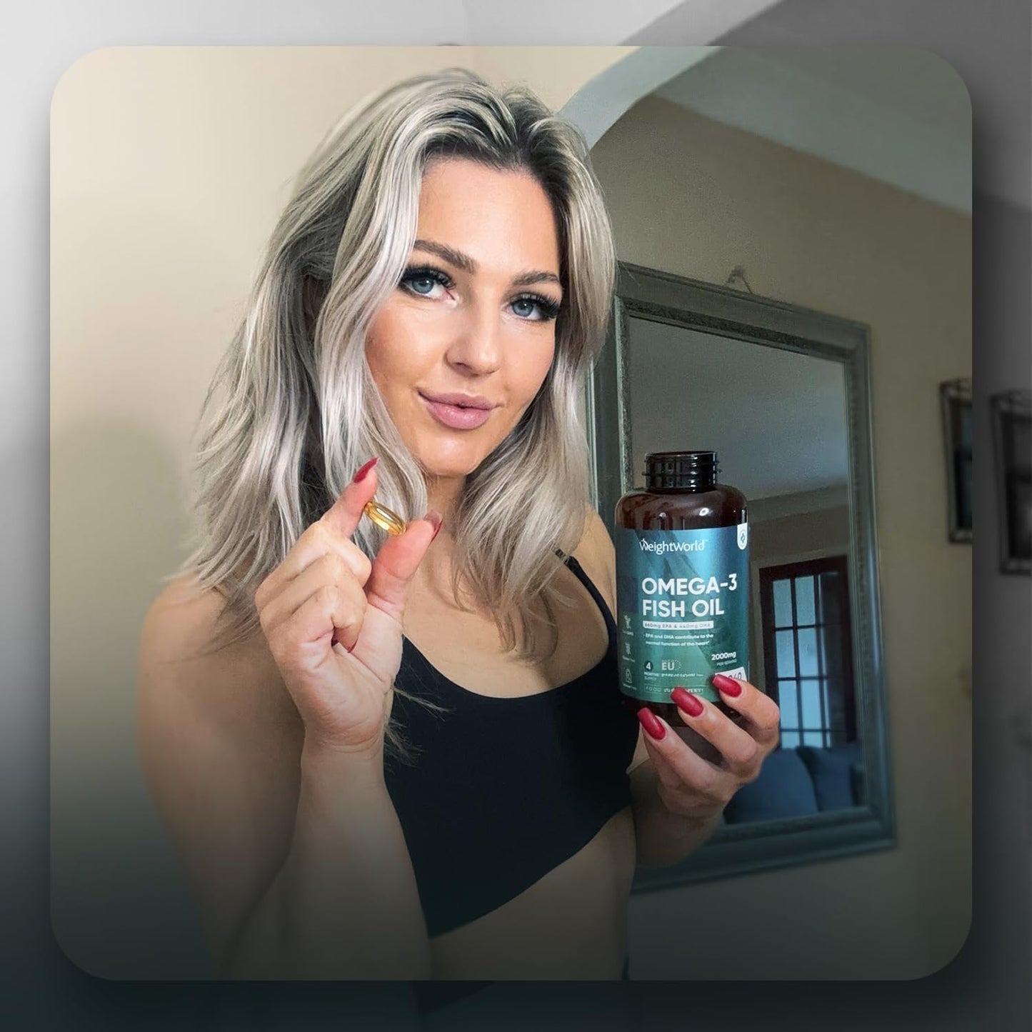 Omega 3 Weich-kapseln - 2000mg Fischöl mit 1100mg Omega-3, 660mg EPA & 440mg DHA pro Portion - 240 Softgels - EPA & DHA tragen zur normalen Herzfunktion bei (EFSA) - fish oil - WeightWorld