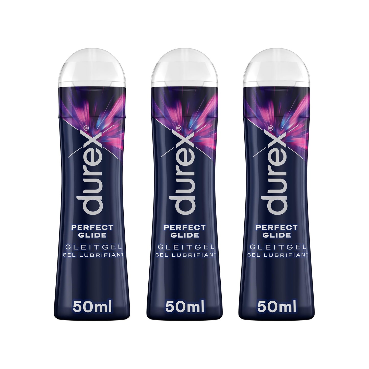 Durex Perfect Glide Lubricant, Silicone-Based Gel, Long-Lasting, Ideal for Anal Sex, 2 x 100 ml