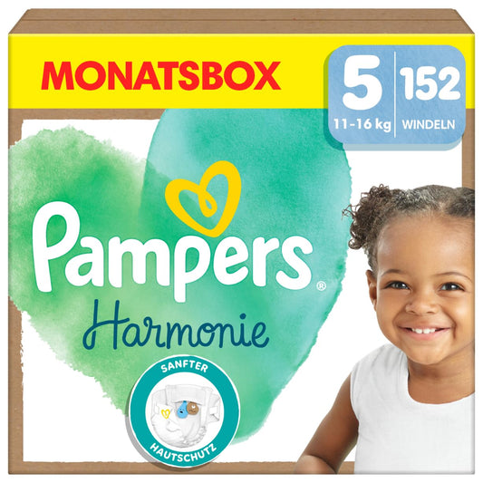 Pampers Harmonie Nappies Size 4, 174 Nappies, 9 kg - 14 kg, Gentle Skin Protection with 100% Pampers Protection