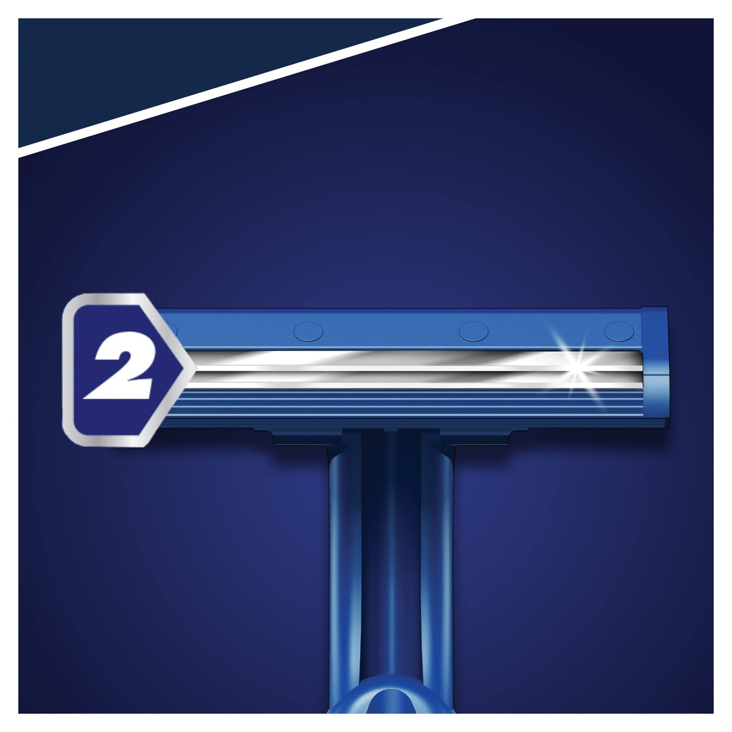 Gillette Blue3 Simple Men's Disposable Razor, 8 Razors with Triple Blade, Wet Razor with Fixed Blade Head, Moisture Strips