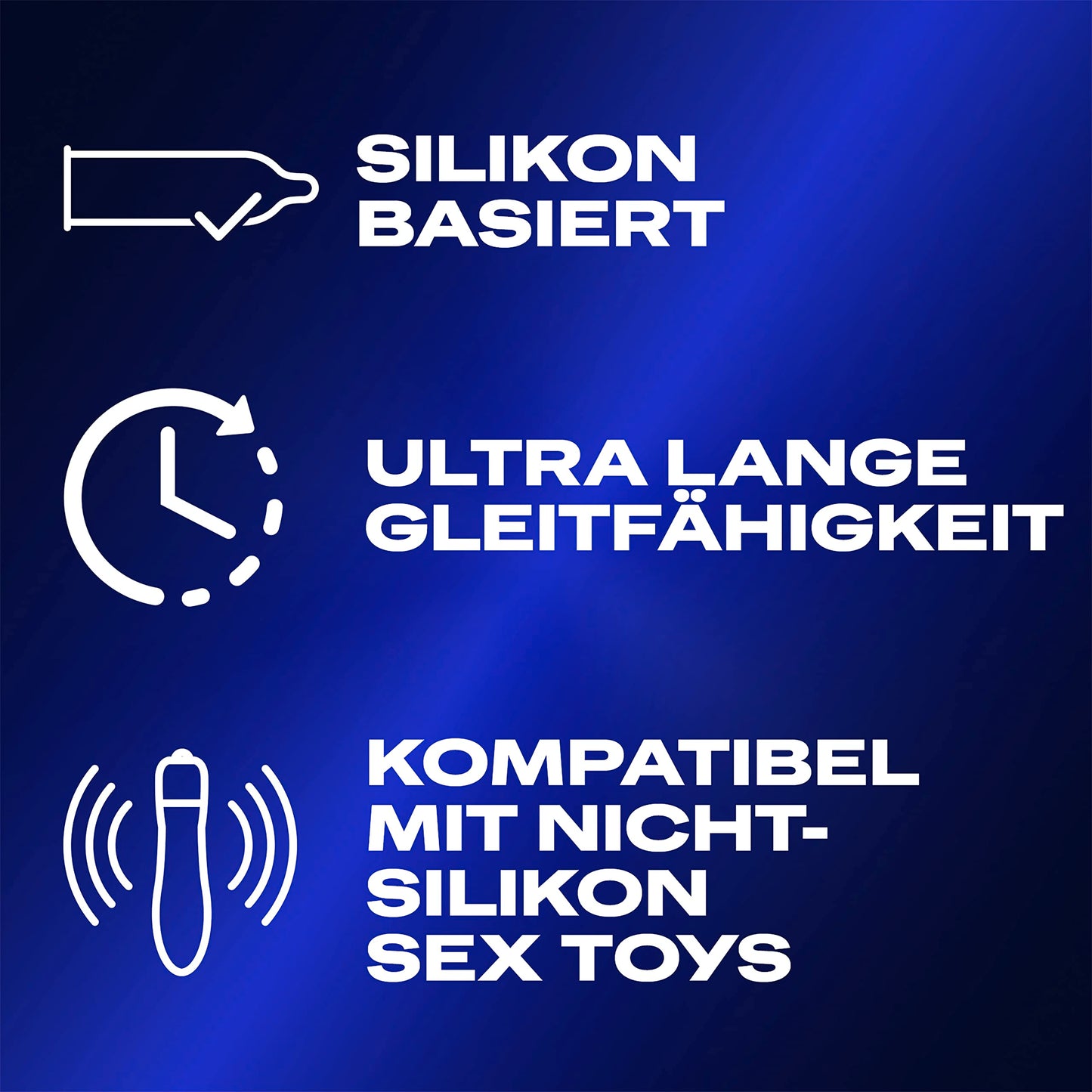 Durex Perfect Glide Lubricant, Silicone-Based Gel, Long-Lasting, Ideal for Anal Sex, 2 x 100 ml