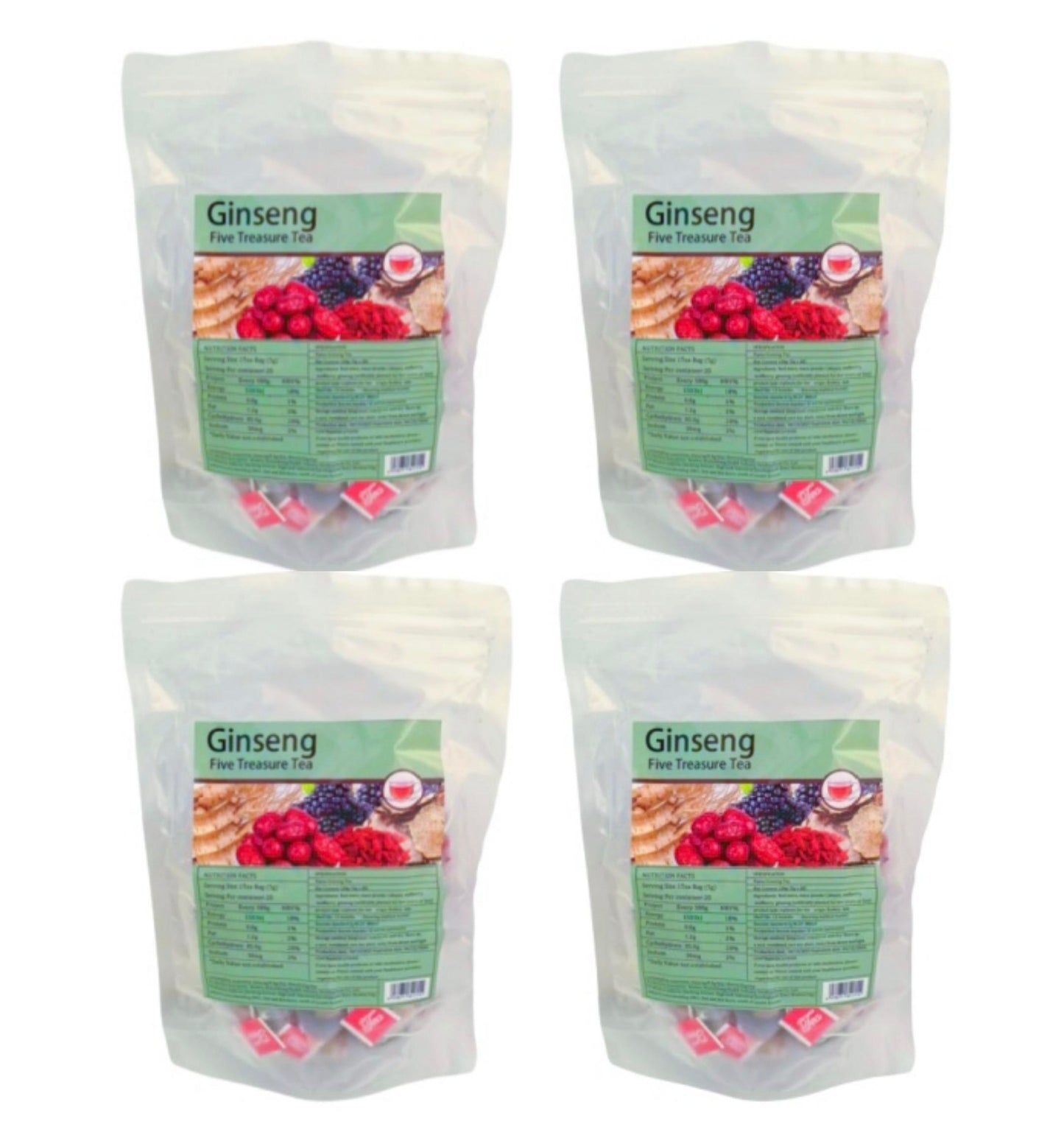 8.81 Oz Five Treasures Ginseng Tea - 250g, 50 Pieces, 5g