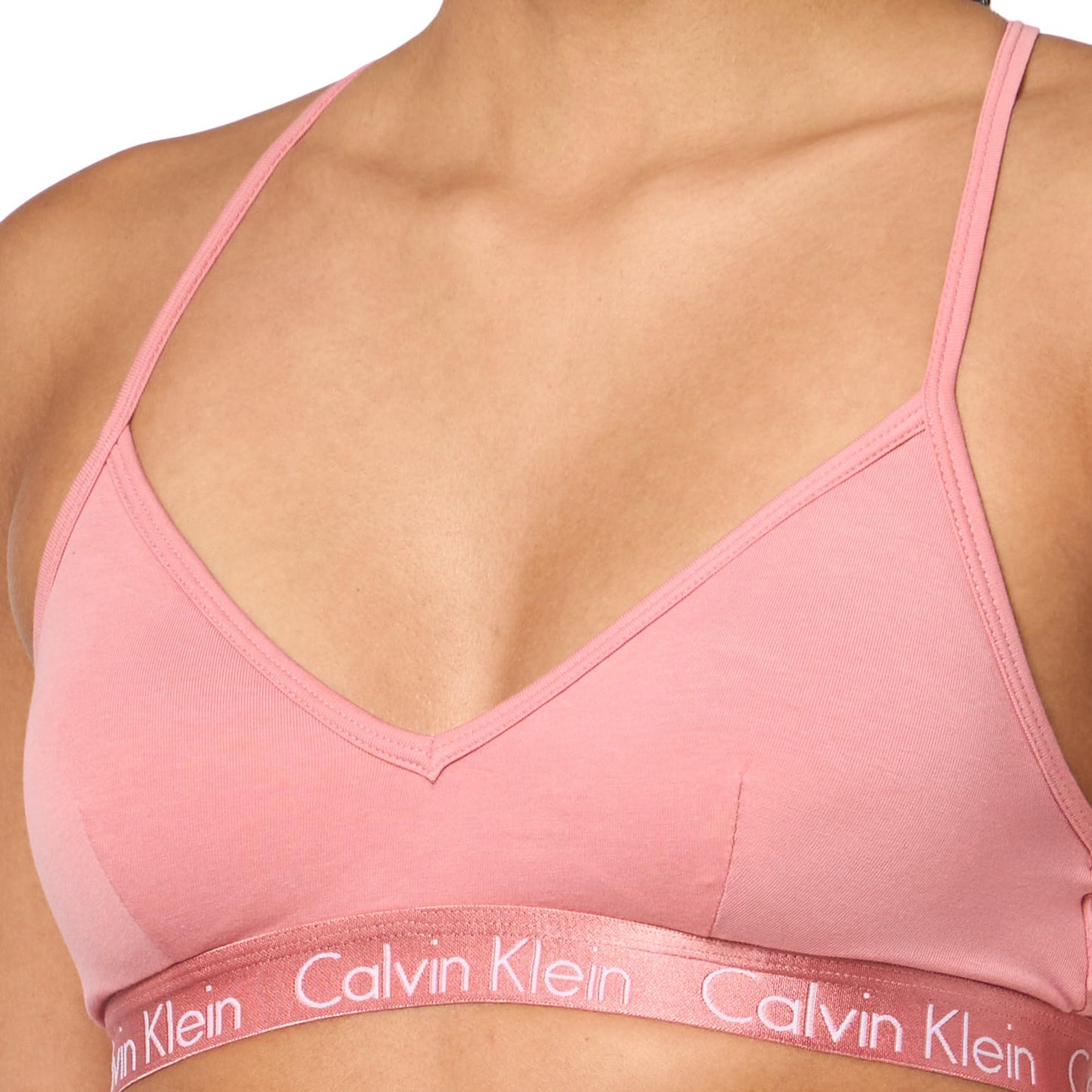 Calvin Klein Women's Motive Cotton Lightly Lined Bralette Bra