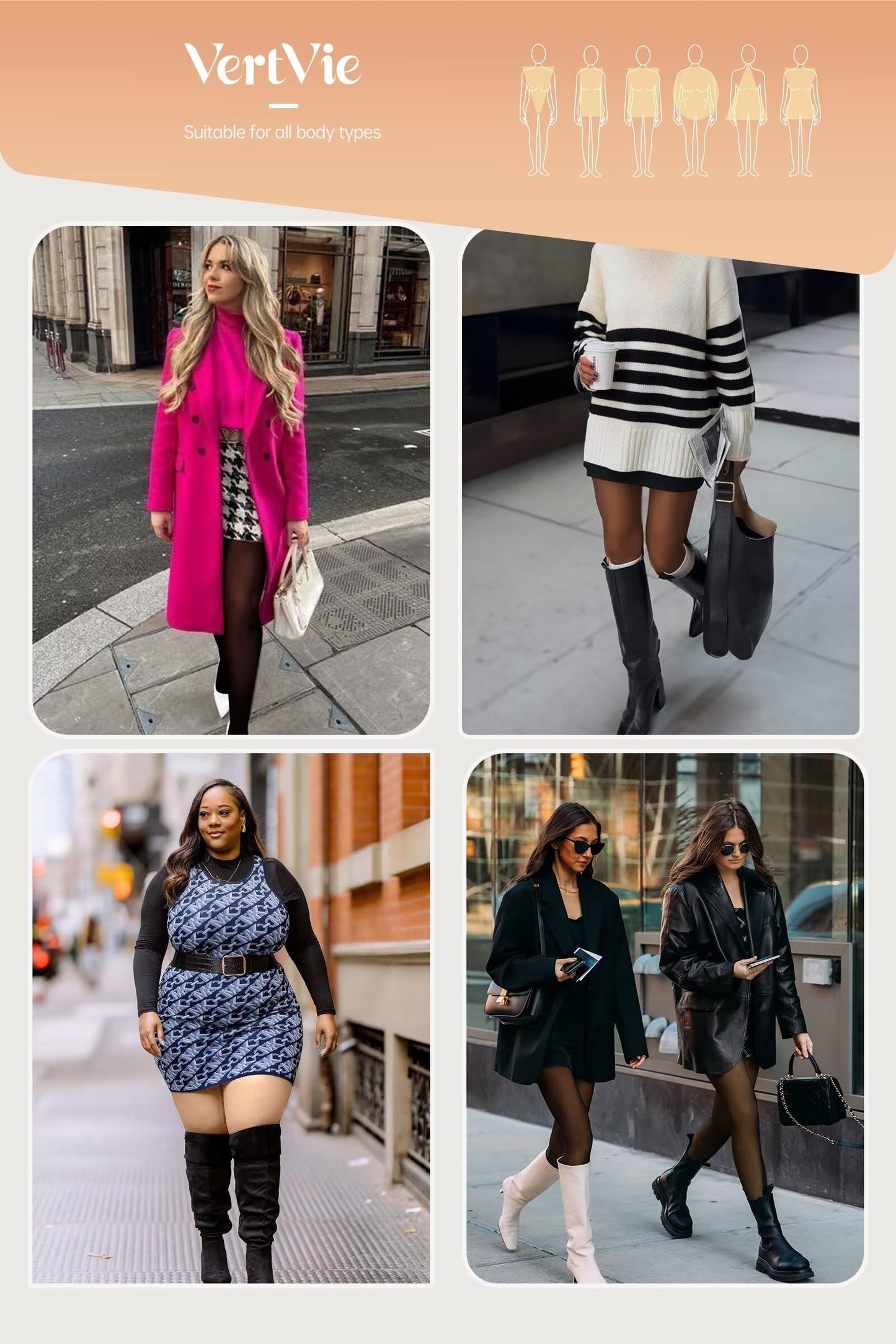 Vertvie Thermal Tights Women's Lined Fleece Tights Winter Thick Thermal Trump Trousers Warm Winter Tights Leggings Plush Tights