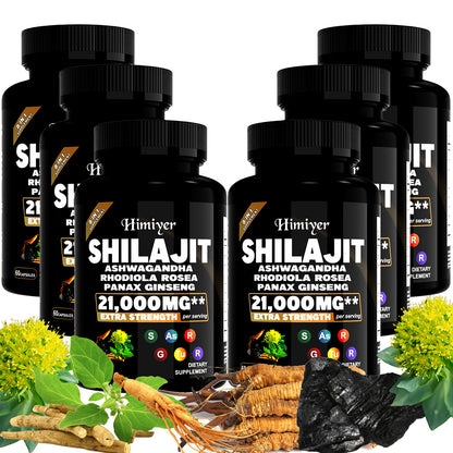 SHILAJIT ASHWAGANDHARHODIOLA ROSEAPANAX GINSENG21,000MG
