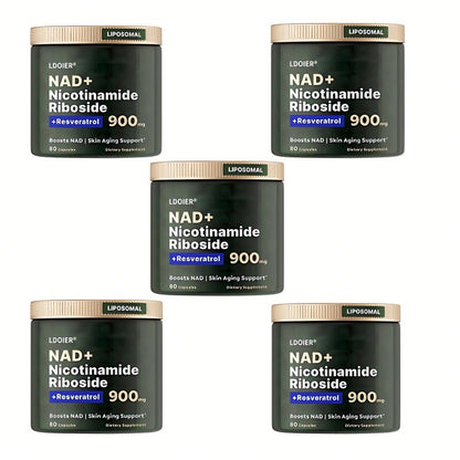 NAD+ Dietary Supplement with Resveratrol for Healthy Aging, Immunity and Cell Repair