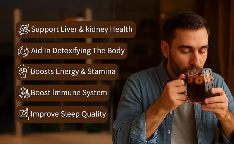 8.81 Oz Five Treasures Ginseng Tea - 250g, 50 Pieces, 5g