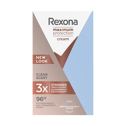 Rexona Maximum Protection Women’s Travel Deodorant Cream, Clean Scent, 45 ml