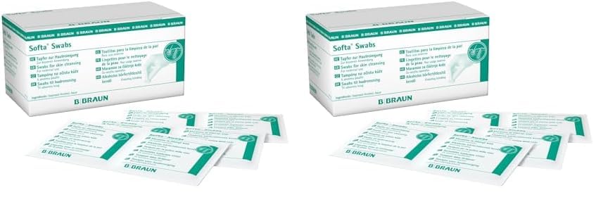 Softa Swabs I Alkoholtupfer zur Hautreinigung I Packung à 100 Stück