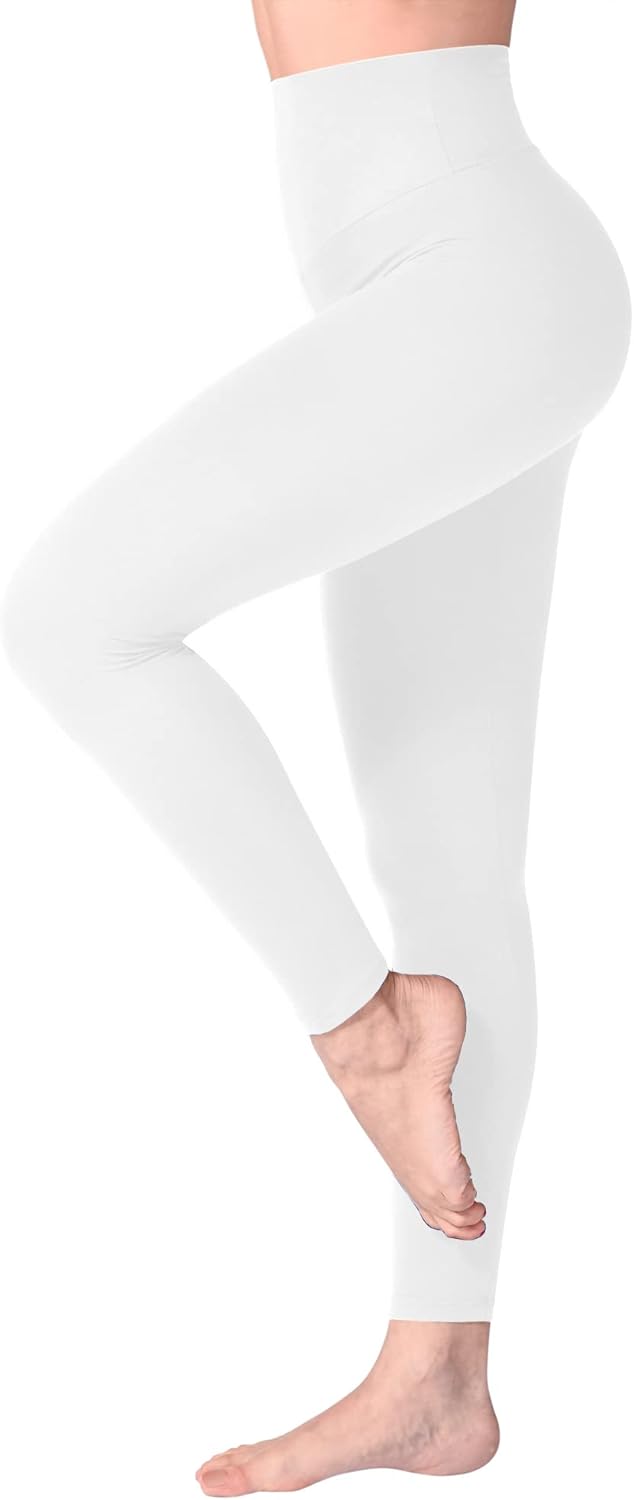 SINOPHANT Women's High Waist Opaque Leggings with Abdominal Control for Sports Yoga Gym