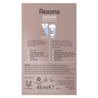 Rexona Maximum Protection Women’s Travel Deodorant Cream, Clean Scent, 45 ml