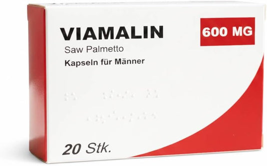 Viamalin - 600 milligrams for men - immediately - 20 high-dose capsules for men - in blister with Tribulus Terrestris