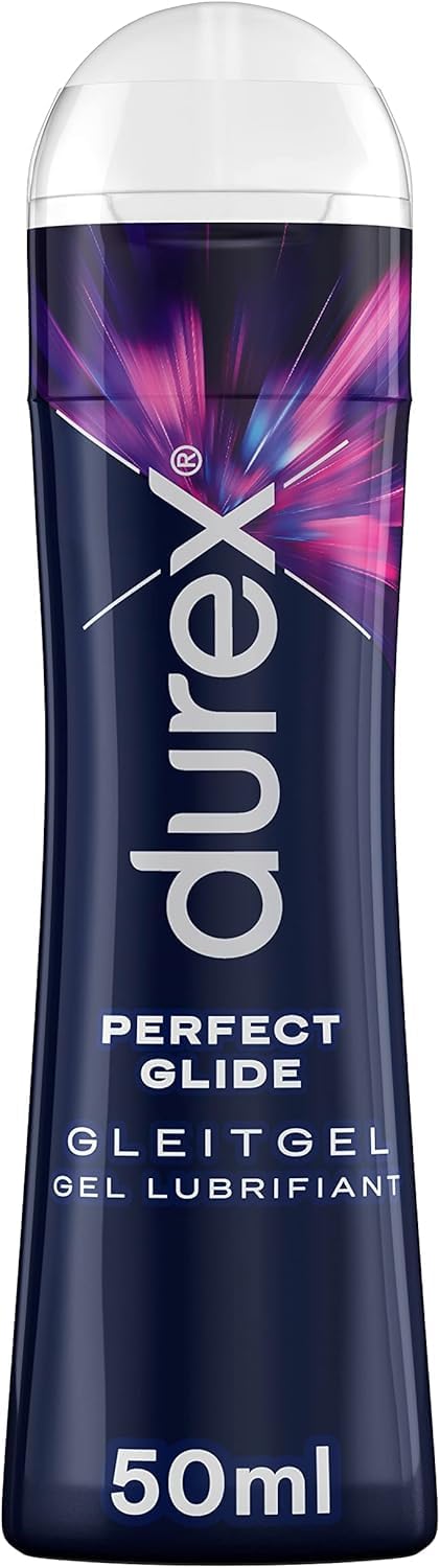Durex Perfect Glide Lubricant, Silicone-Based Gel, Long-Lasting, Ideal for Anal Sex, 2 x 100 ml