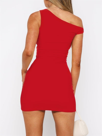 Women's Off Shoulder Summer Mini Dresses Sexy Sleeveless Bodycon Club Party Fashion Outfits