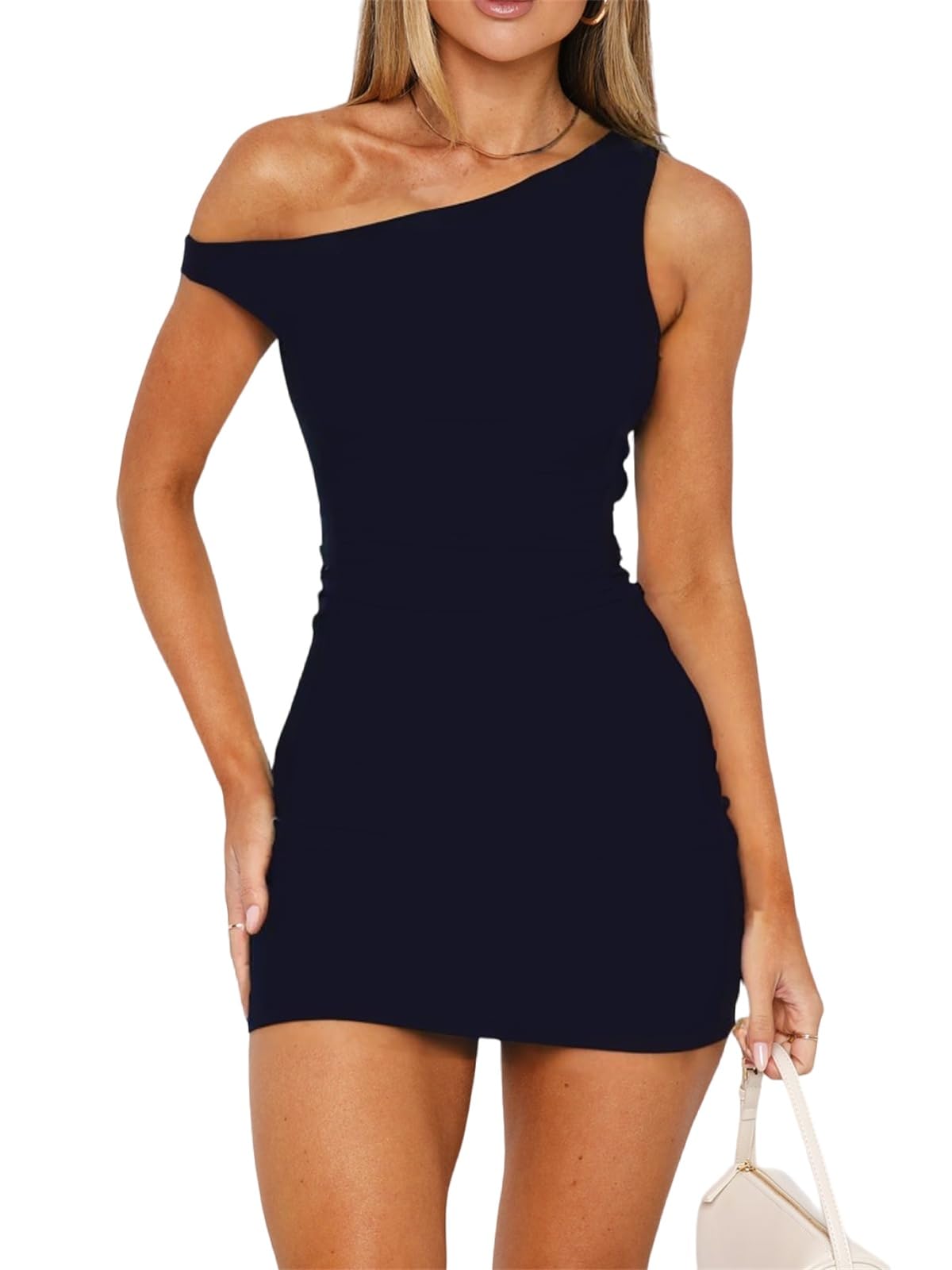 Women's Off Shoulder Summer Mini Dresses Sexy Sleeveless Bodycon Club Party Fashion Outfits