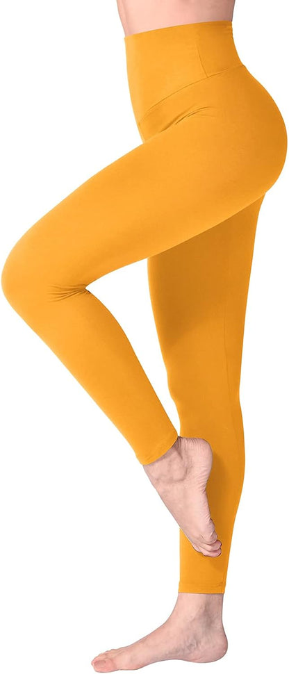 SINOPHANT Women's High Waist Opaque Leggings with Abdominal Control for Sports Yoga Gym