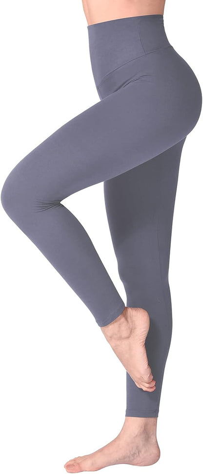 SINOPHANT Women's High Waist Opaque Leggings with Abdominal Control for Sports Yoga Gym