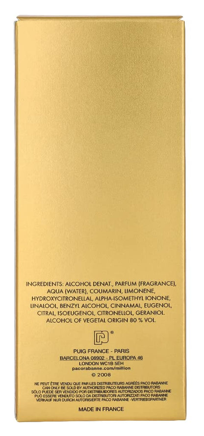Paco Rabanne One Million Men / Men, Eau de Toilette, Spray / Spray 100ml, 1st Pack (1 x 100ml)