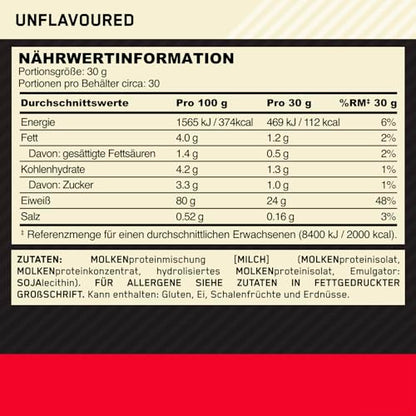 Optimum Nutrition Gold Standard 100% Whey, Proteinpulver, Geschmack Delicious Strawberry, 900g, 30 Portionen