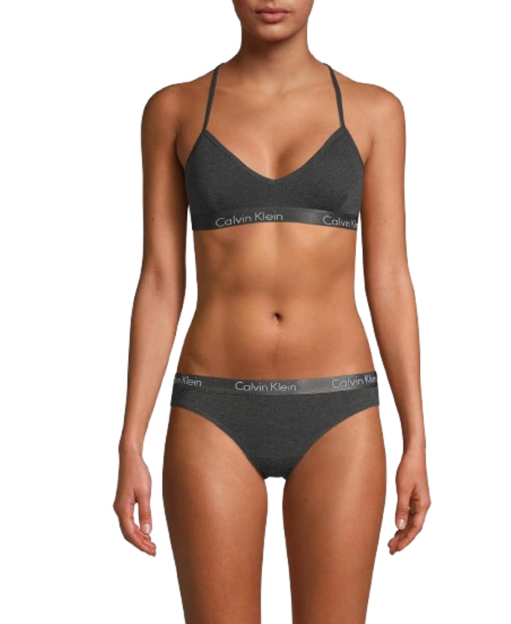 Calvin Klein Women's Motive Cotton Lightly Lined Bralette Bra