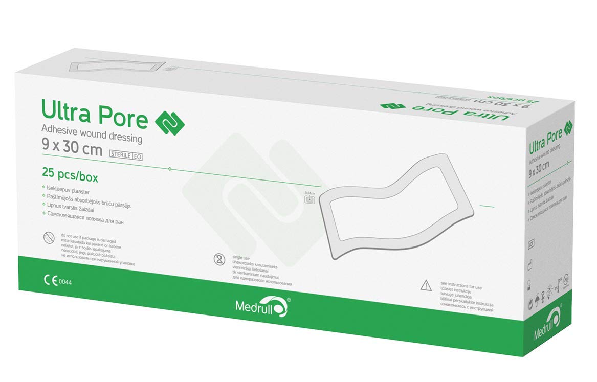 Medrull Steriler Wundverband 6x7 cm Sterile Wundpflaster ULTRA PORE Starke Klebekraft - Schützt bei Schnittwunden & Kratzern Pflaster Einzeln verpackt 50 Stück