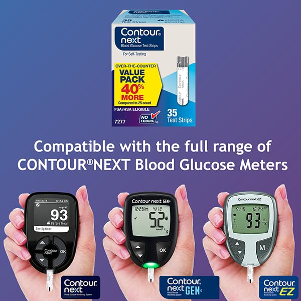 Contour Next Blood Glucose Test Strips for Diabetes, 70 Count (Pack of 1)