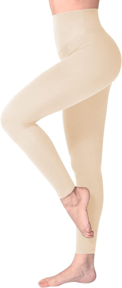 SINOPHANT Women's High Waist Opaque Leggings with Abdominal Control for Sports Yoga Gym