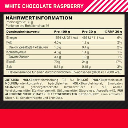 Optimum Nutrition Gold Standard 100% Whey, Proteinpulver, Geschmack Delicious Strawberry, 900g, 30 Portionen