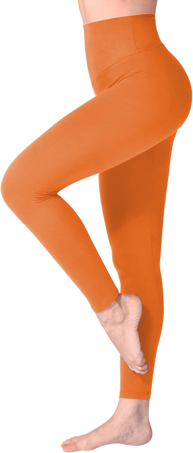SINOPHANT Women's High Waist Opaque Leggings with Abdominal Control for Sports Yoga Gym
