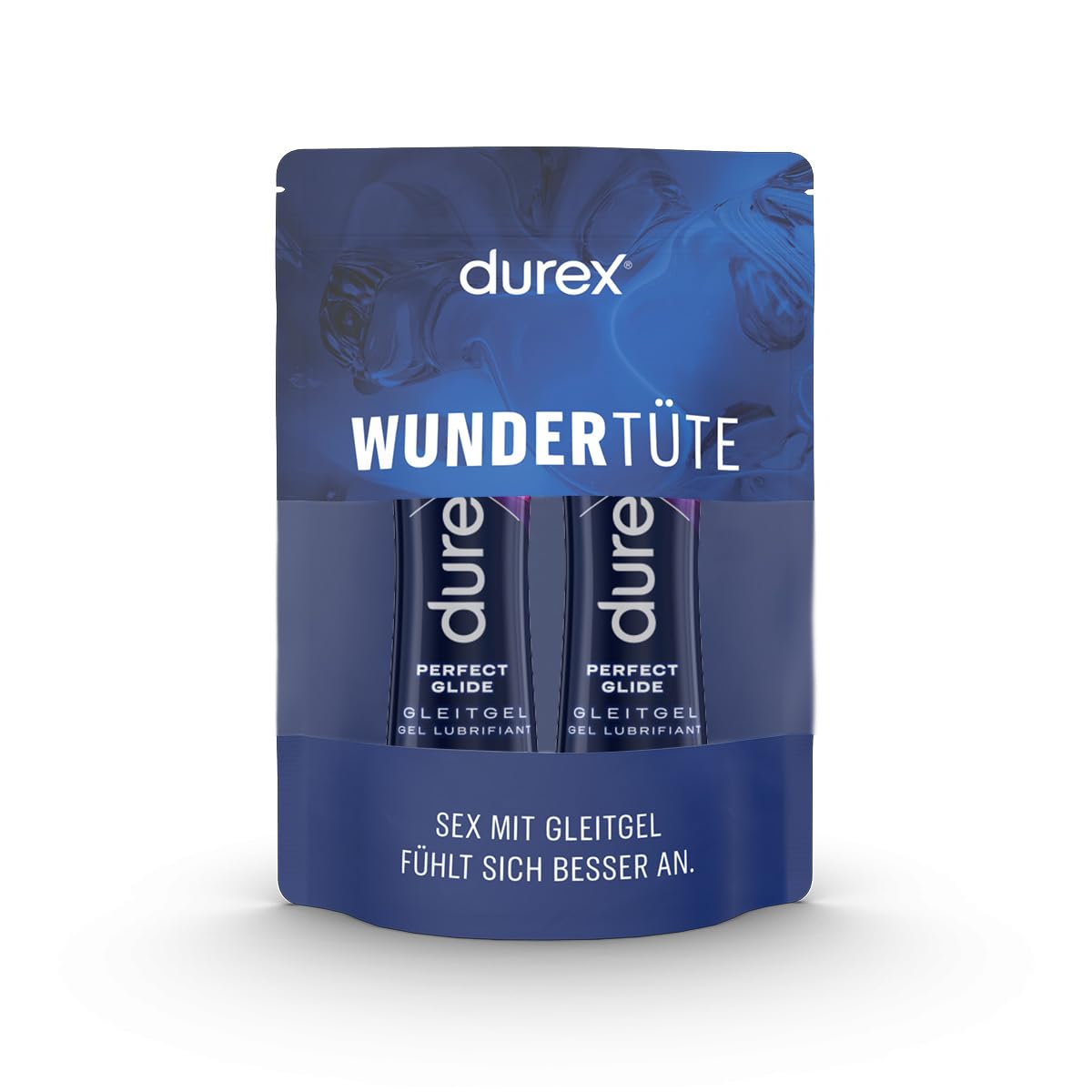 Durex Perfect Glide Lubricant, Silicone-Based Gel, Long-Lasting, Ideal for Anal Sex, 2 x 100 ml