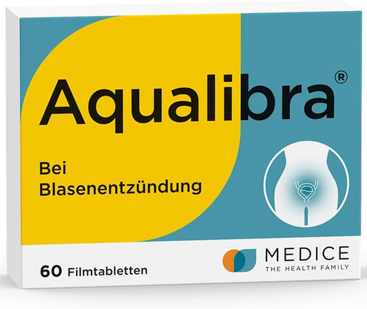 Aqualibra 60 Filmtabletten - bei Blasenentzündung & Harnwegsinfektion - ohne Antibiotika - pflanzlich - ab 12 Jahre