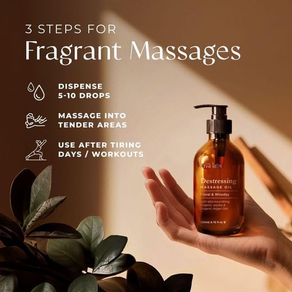 Gya Labs Lavendel Massageöle - 100% Reines Natürliches Aromatherapie Massageöl zur Körperentspannung für Männer und Frauen - Hergestellt mit Jojoba, Argan und Lavendel