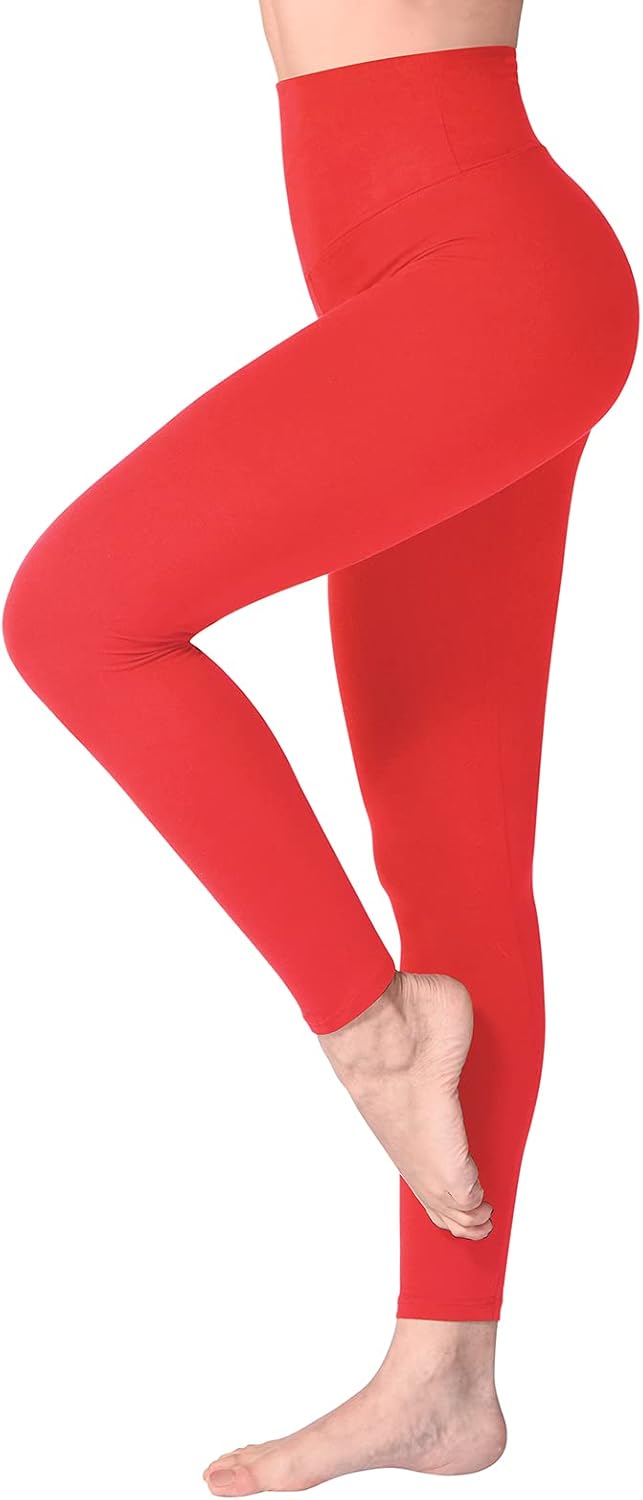 SINOPHANT Women's High Waist Opaque Leggings with Abdominal Control for Sports Yoga Gym