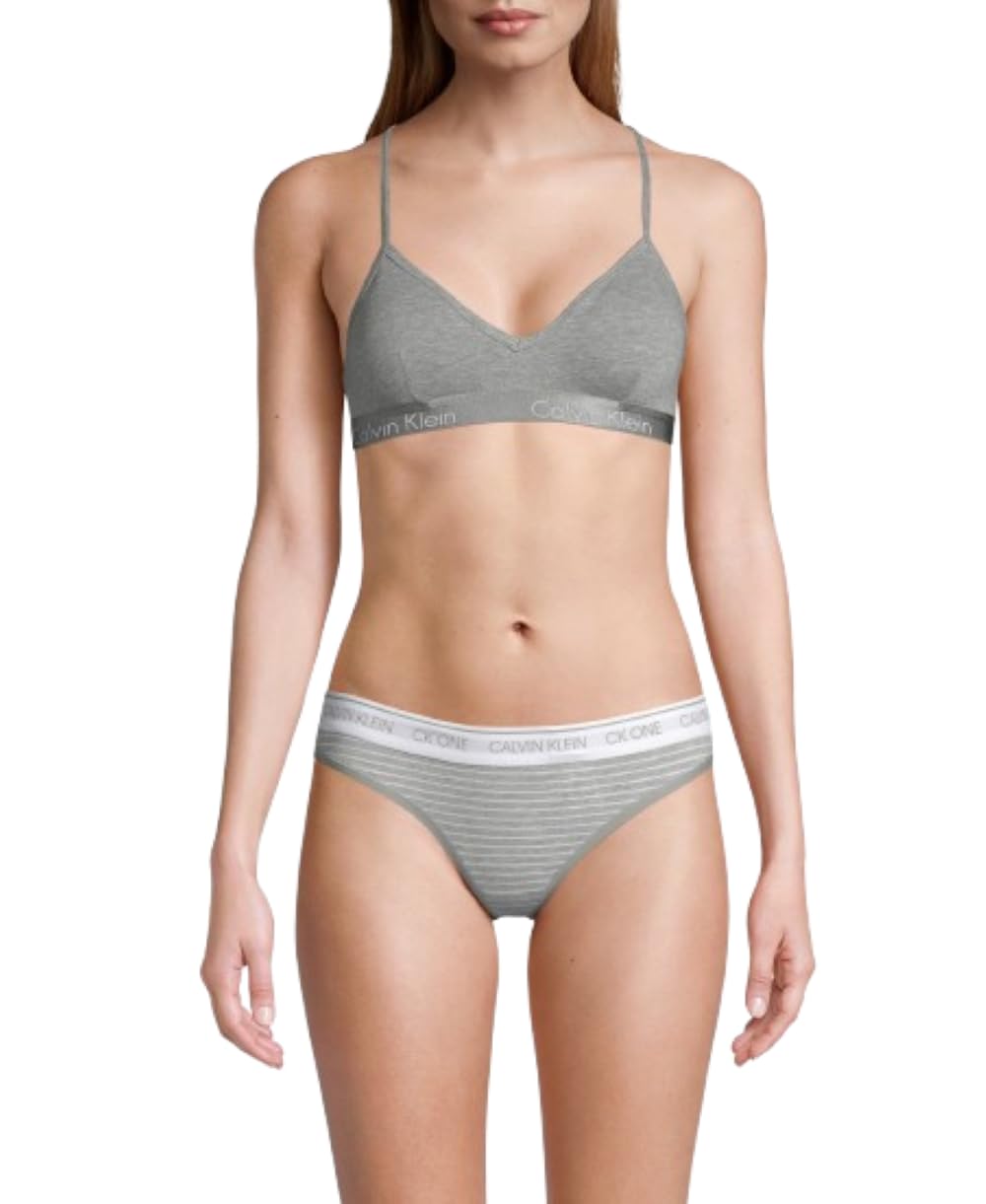 Calvin Klein Women's Motive Cotton Lightly Lined Bralette Bra