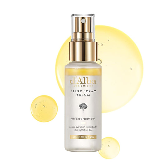 d'Alba First Serum Spray Serum Spray 100 ml with Italian White Truffle, Vegan Care, Moisturizing Mist for Radiant Skin, Radiance Serum, All-in-One Care