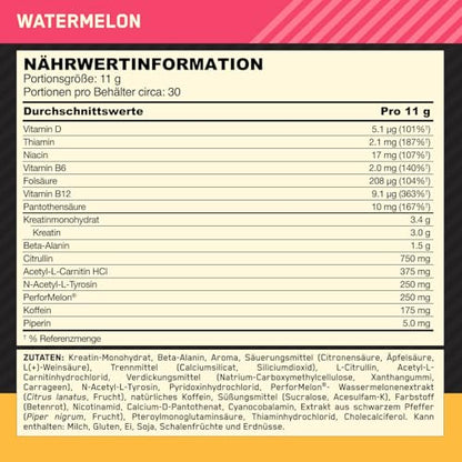 Optimum Nutrition Gold Standard BCAA Pulver, Geschmack Strawberry Kiwi, 266g, 28 Portionen