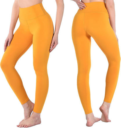 SINOPHANT Women's High Waist Opaque Leggings with Abdominal Control for Sports Yoga Gym