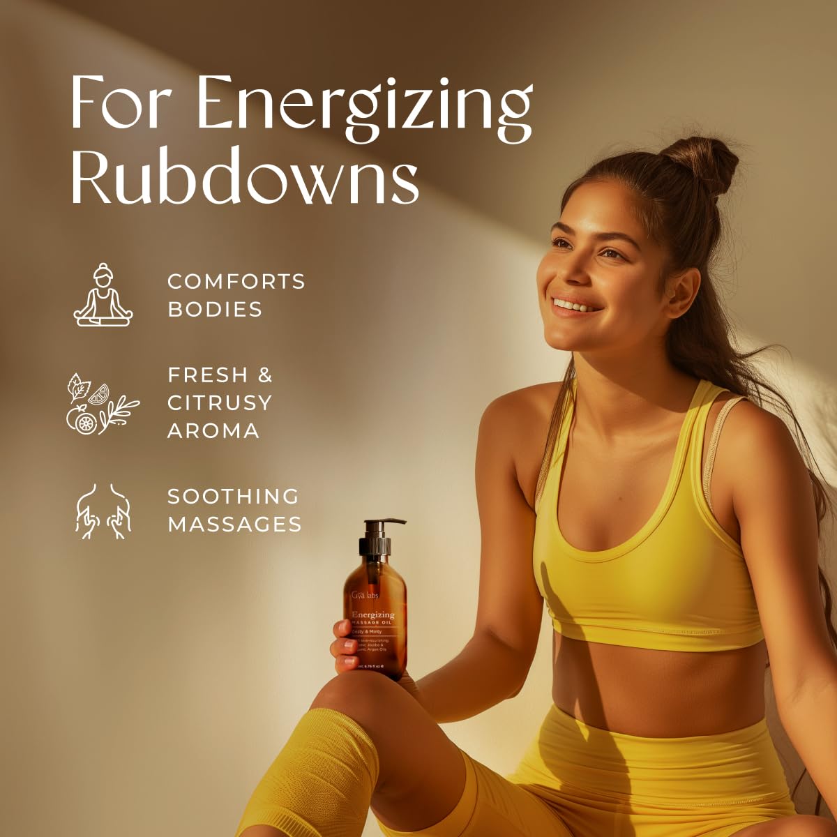 Gya Labs Lavendel Massageöle - 100% Reines Natürliches Aromatherapie Massageöl zur Körperentspannung für Männer und Frauen - Hergestellt mit Jojoba, Argan und Lavendel