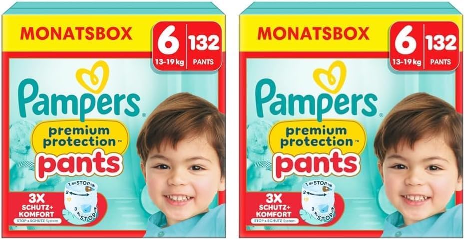 Pampers Premium Protection Pants Size 5, 144 Nappies, 11 kg - 17 kg, with 360° Fit and 2 x Wider Cuffs than Before for Our Best Comfort and Protection