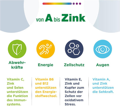 Centrum From A to Zinc Multivitamin - Multivitamin Tablets with Vitamin A-Z as a High-Quality Dietary Supplement for Daily Complete Supply - Vitamins, Minerals, Trace Elements - Pack of 180