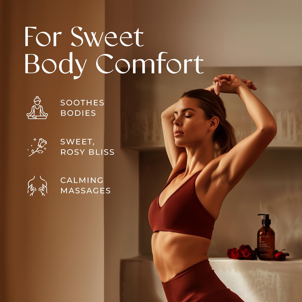 Gya Labs Lavendel Massageöle - 100% Reines Natürliches Aromatherapie Massageöl zur Körperentspannung für Männer und Frauen - Hergestellt mit Jojoba, Argan und Lavendel