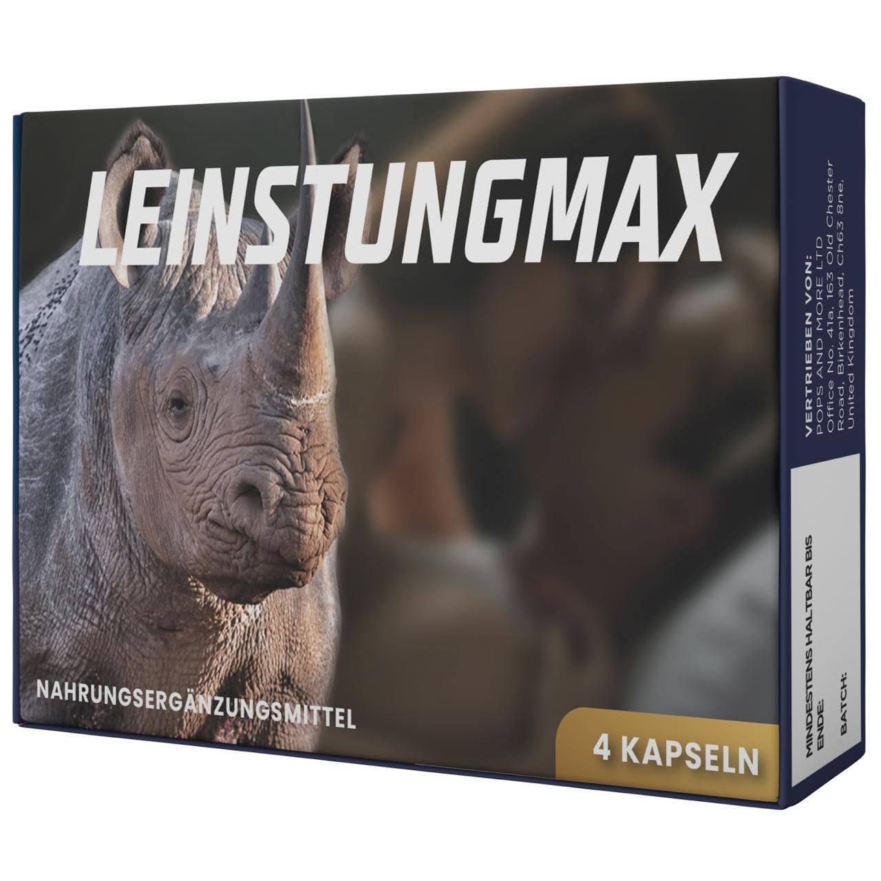 LEINSTUNGMAX Extra starke Stärkungskapseln für aktive Männer. 4 Kapseln hochdosierter reiner Ginseng-Extrakt zur sofortigen Unterstützung leidenschaftlicher Momente des Mannes | 100% natürlich