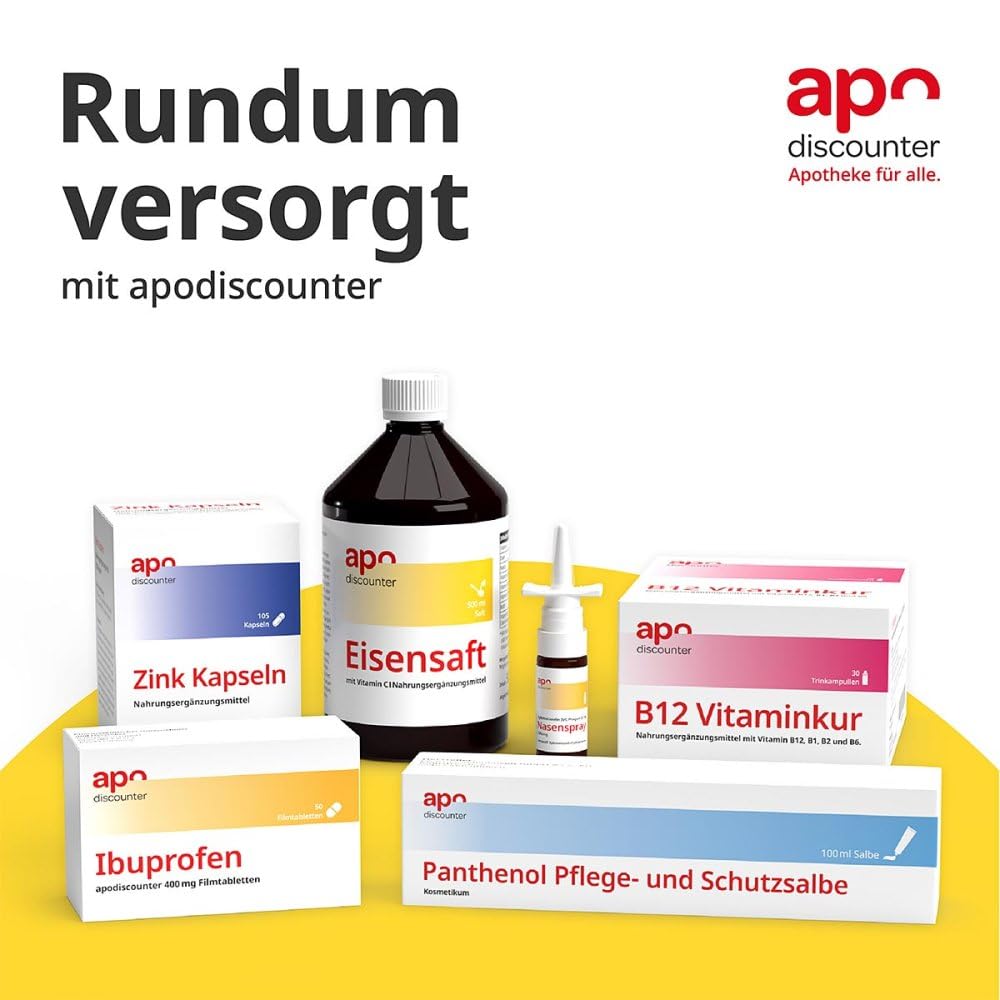 apodiscounter Ibuprofen 400 mg Schmerztabletten (50 Stk) - schnell wirksam & stark gegen Schmerzen