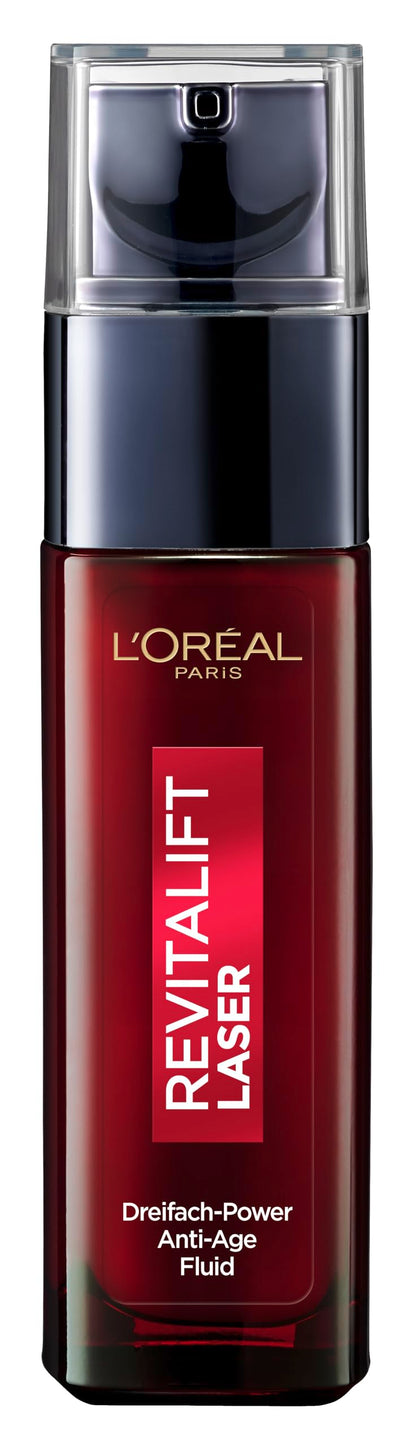 L'Oréal Paris Revitalift Laser X3, Anti-ageing Face Care with Triple Effect, with Hyaluronic Acid, 30 ml
